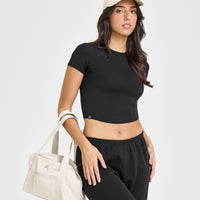 Mellow™ Soft Mid Short Sleeve T-Shirt | Soft Black