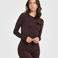Mellow™ Soft Long Sleeve Top | Plum Brown