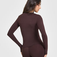 Mellow™ Soft Long Sleeve Top | Plum Brown