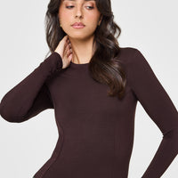 Mellow™ Soft Long Sleeve Top | Plum Brown