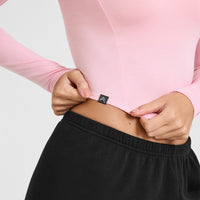 Mellow™ Soft Mid Long Sleeve Top | Petal Pink
