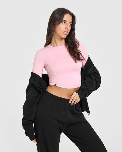 Mellow™ Soft Mid Long Sleeve Top | Petal Pink