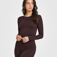 Mellow™ Soft Mid Long Sleeve Top | Plum Brown