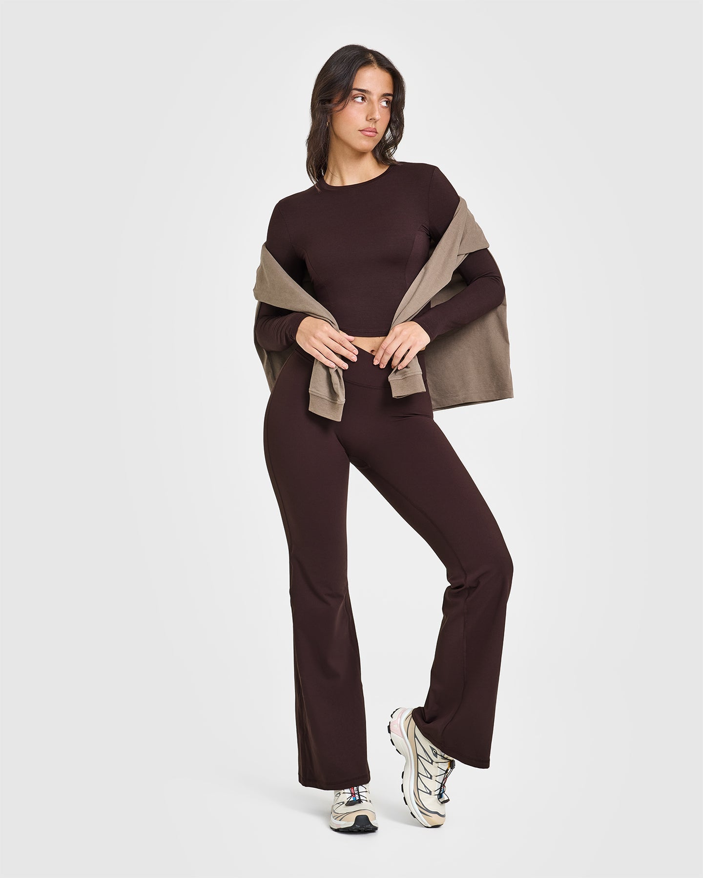 Mellow™ Soft Mid Long Sleeve Top | Plum Brown