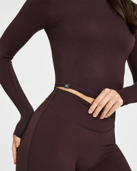 Mellow™ Soft Mid Long Sleeve Top | Plum Brown