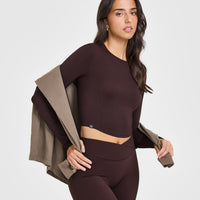 Mellow™ Soft Mid Long Sleeve Top | Plum Brown