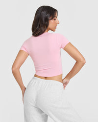 Mellow™ Soft Mid Short Sleeve T-Shirt | Petal Pink