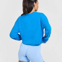Classic Oversized Lightweight Long Sleeve Top | Tropical Blue