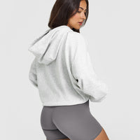Mid Weight Hoodie | Light Grey Marl