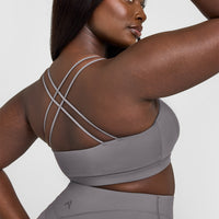 Everyday Cross Over Bralette | Ash Grey