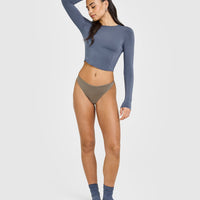Silhouette Thong | Moss Brown