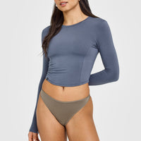 Silhouette Thong | Moss Brown