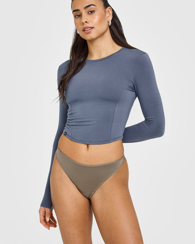 Silhouette Thong | Moss Brown