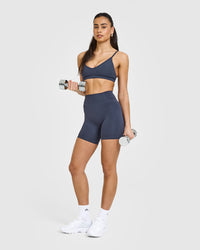 Timeless High Waisted Shorts 6" | True Blue
