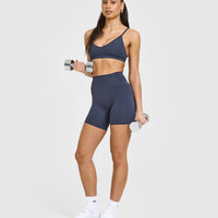 Timeless High Waisted Shorts 6" | True Blue