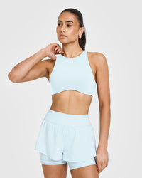 SoftMotion™ High Neck Sports Bra | Cloud Blue
