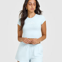 Cotton Baby T-Shirt with Graphic | Cloud Blue