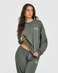 Lightweight Sweatshirt With Graphic | Dark Khaki