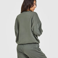 Lightweight Sweatshirt With Graphic | Dark Khaki