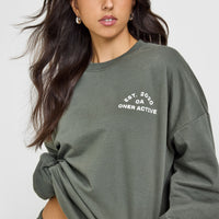 Lightweight Sweatshirt With Graphic | Dark Khaki