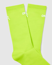 Crew Running Socks 1 Pack | Charged Lime Green