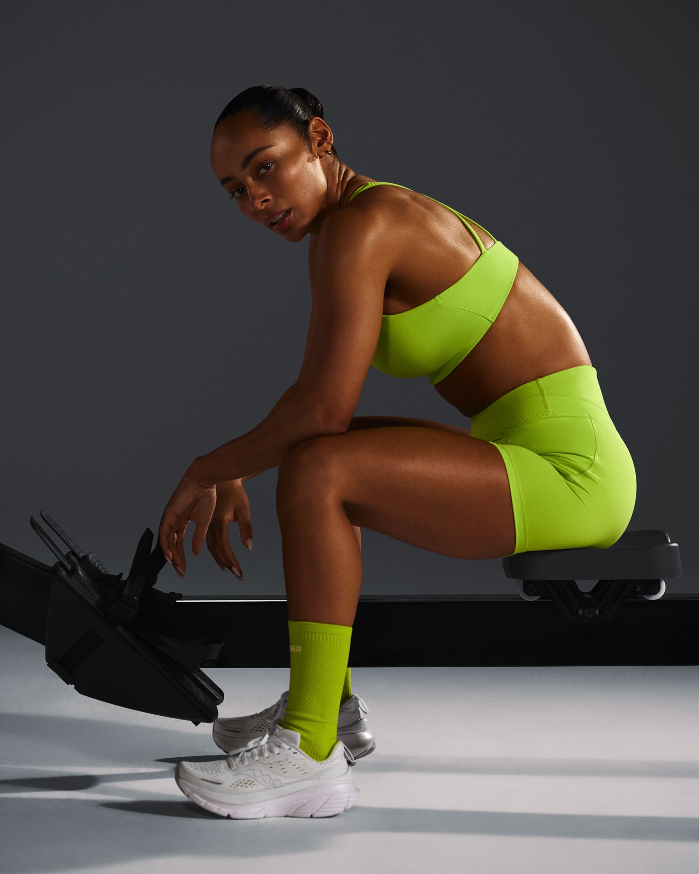 Crew Running Socks 1 Pack | Charged Lime Green