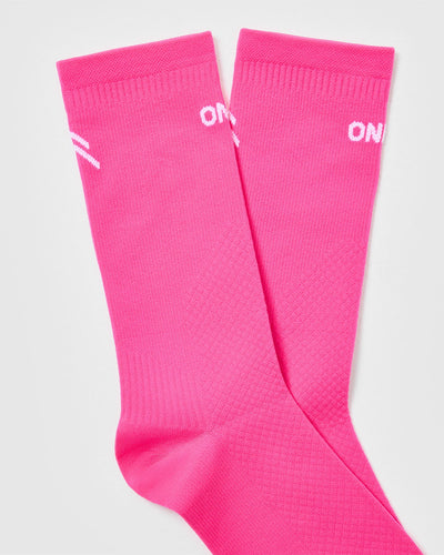 Crew Running Socks 1 Pack | Neon Pink