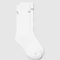 Crew Running Socks 1 Pack | White