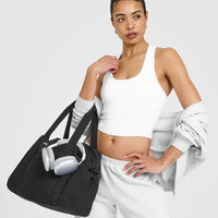 Mellow™ Rib Square Neck Mid Vest with Built in Bra Shelf | White