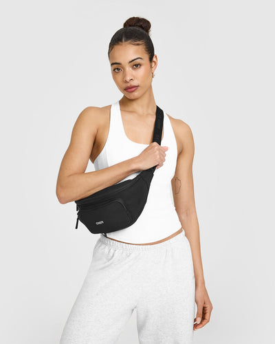 Mellow™ Rib Scoop Neck Vest with Built in Bra Shelf | White