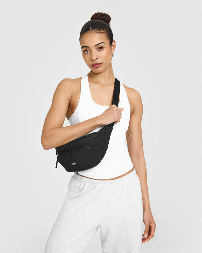 Mellow™ Rib Scoop Neck Vest with Built in Bra Shelf | White