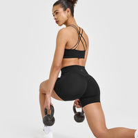 Unified High Waisted Pocket Shorts 6" | Black