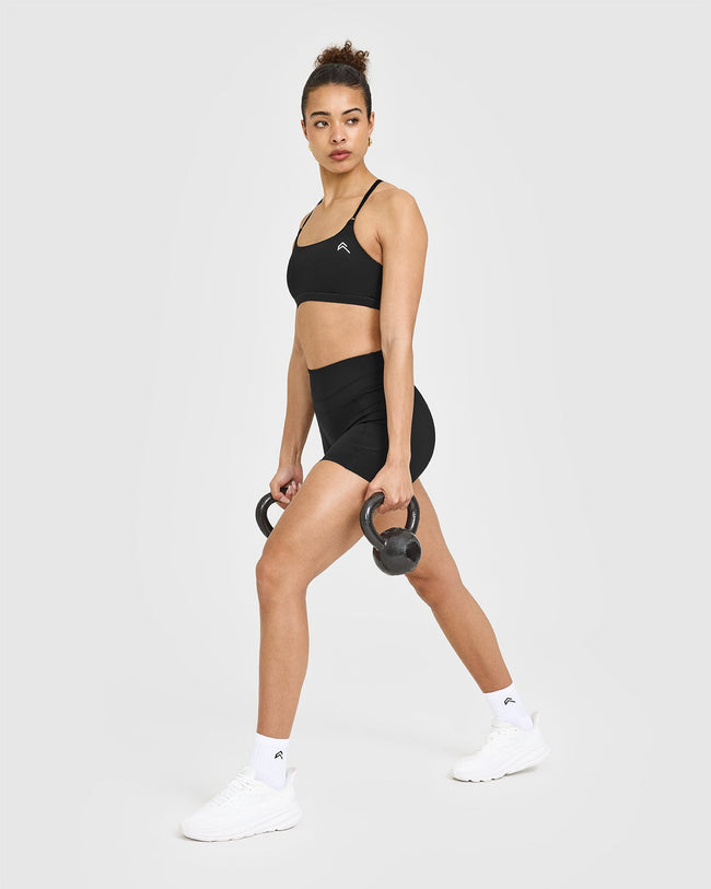 Unified High Waisted Pocket Shorts 6" | Black