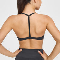 EasyLift™ Ultra Minimal V Neck Bralette | Coal