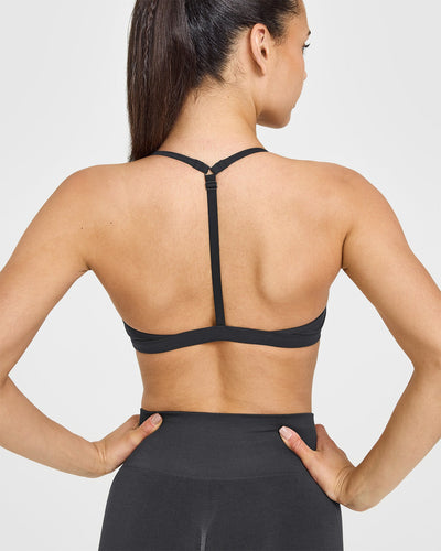EasyLift™ Ultra Minimal V Neck Bralette | Coal