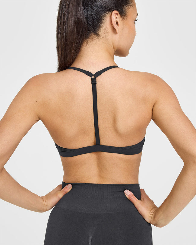 EasyLift™ Ultra Minimal V Neck Bralette | Coal