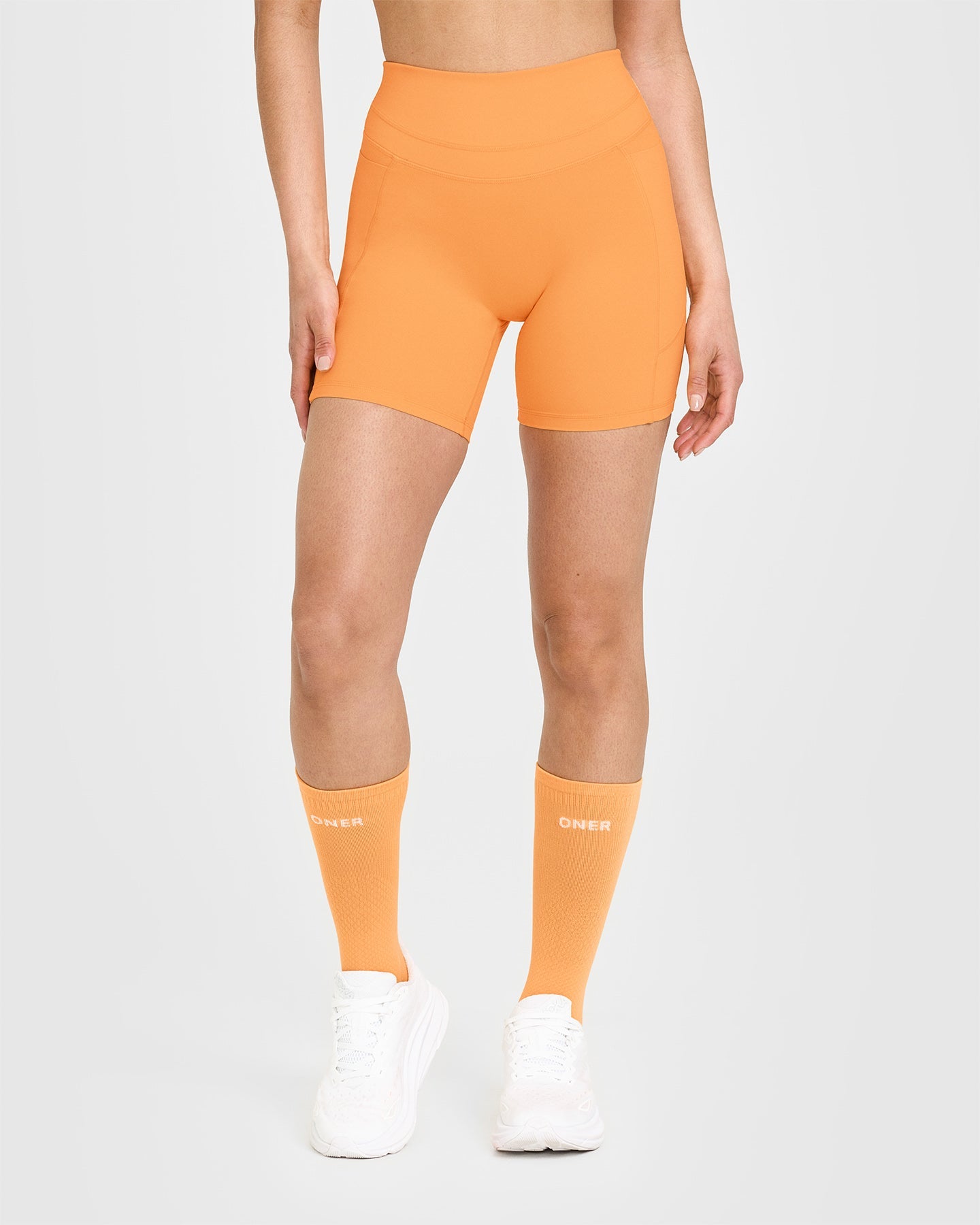 Unified High Waisted Pocket Shorts 6" | Powdered Orange