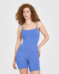 SoftMotion™ Strappy Vest with Built in Bra Shelf | Glaucous Blue