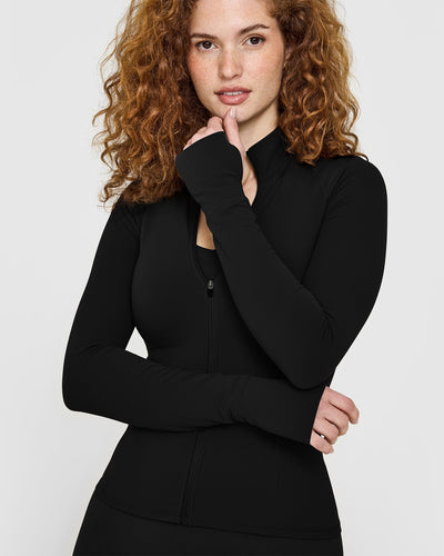 SoftMotion™ Jacket with White Logo | Black
