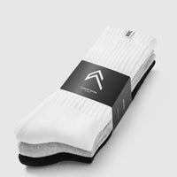 Slouchy Socks 3 Pack | Black/White/Grey Marl