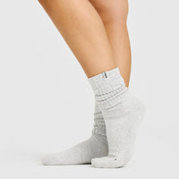 Slouchy Socks 3 Pack | Black/White/Grey Marl