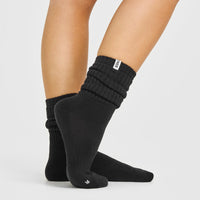 Slouchy Socks 3 Pack | Black/White/Grey Marl