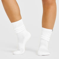 Slouchy Socks 3 Pack | Black/White/Grey Marl