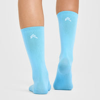 Crew Running Socks 1 Pack | Arctic Blue