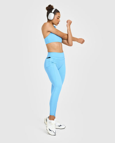Unified High Waisted Pocket Leggings | Arctic Blue