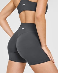 SoftMotion™ High Waisted Shorts 6" | Coal