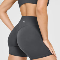 SoftMotion™ High Waisted Shorts 6" | Coal