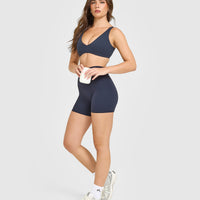 SoftMotion™ High Waisted Shorts 6" | True Blue