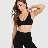 SoftMotion™ Scoop Back Bralette | Black