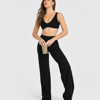 SoftMotion™ Scoop Back Bralette | Black